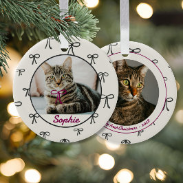 Coquettebåge Skräddarsydd husdjurornament med foto Julgransprydnad Keramik