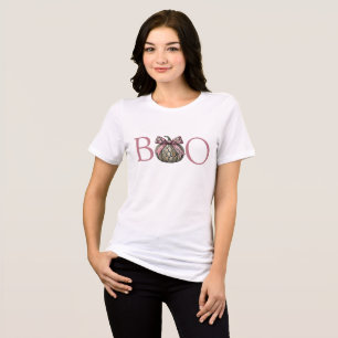 Coquettish Boo Halloween Snake Skin Pumpkin Rosa T Shirt