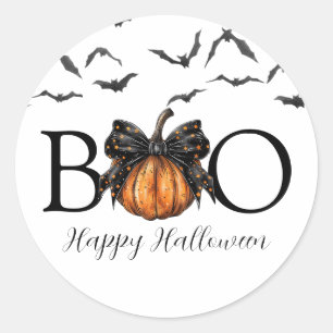 Coquettish Halloween Boo Pumpkin Fladdermus Black Runt Klistermärke
