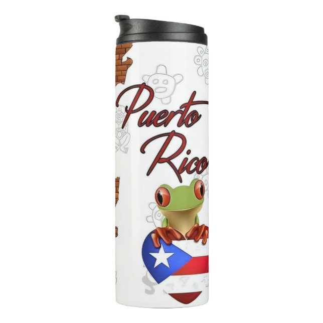 Coqui Frog och Puerto Rican Flagga (Roterad höger)