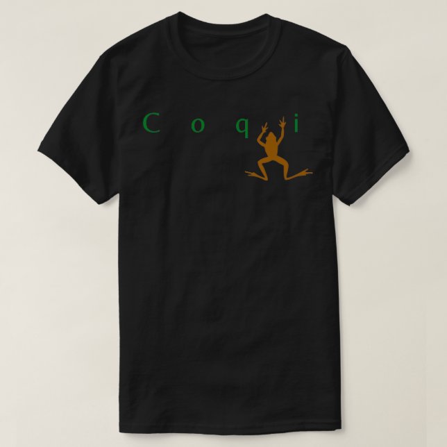 Coqui Frog Puerto Rico Design T Shirt (Design framsida)