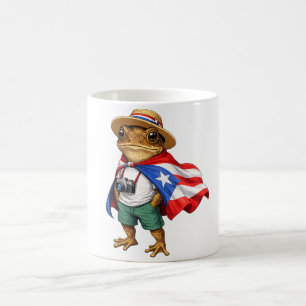 Coqui Groda Puerto Rico Flag Puertoricansk Taino B Kaffemugg