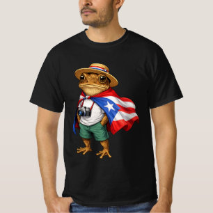 Coqui Groda Puerto Rico Flag Puertoricansk Taino B T Shirt