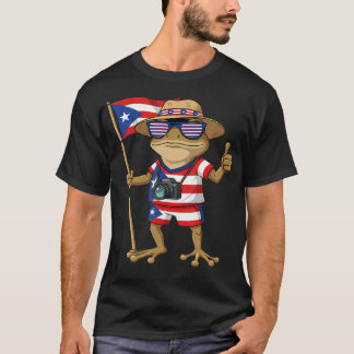 Coqui Groda Puerto Rico Taino Puerto Rico-flagga T Shirt