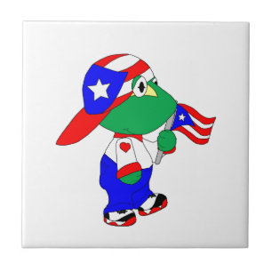 Coqui Puerto Rico pride Kakelplatta