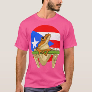 Coqui Taino Frog Puerto Rican Flagga Taino T Shirt