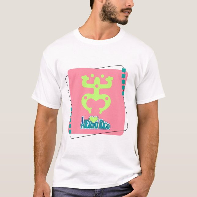 Coqui Taíno Puerto Rico T Shirt (Framsida)