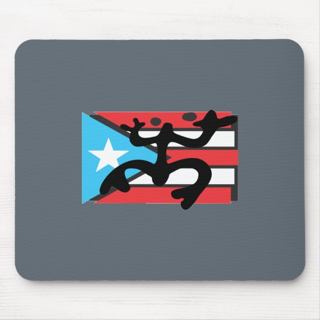 Coqui taíno sobre bandera de Puerto Rico Musmatta (Framsidan)