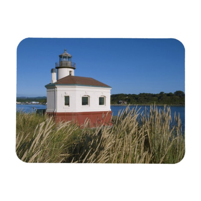 Coquille River fyr, Oregon, USA Magnet (Horisontell)