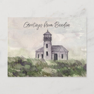 Coquille River Lighthouse Bandon Oregon Vykort