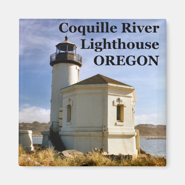 Coquille River Lighthouse, Oregon Magnet (Framsidan)