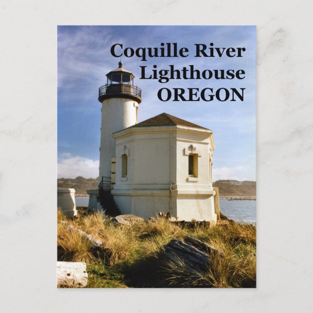 Coquille River Lighthouse, Oregon Postcard Vykort (Framsida)