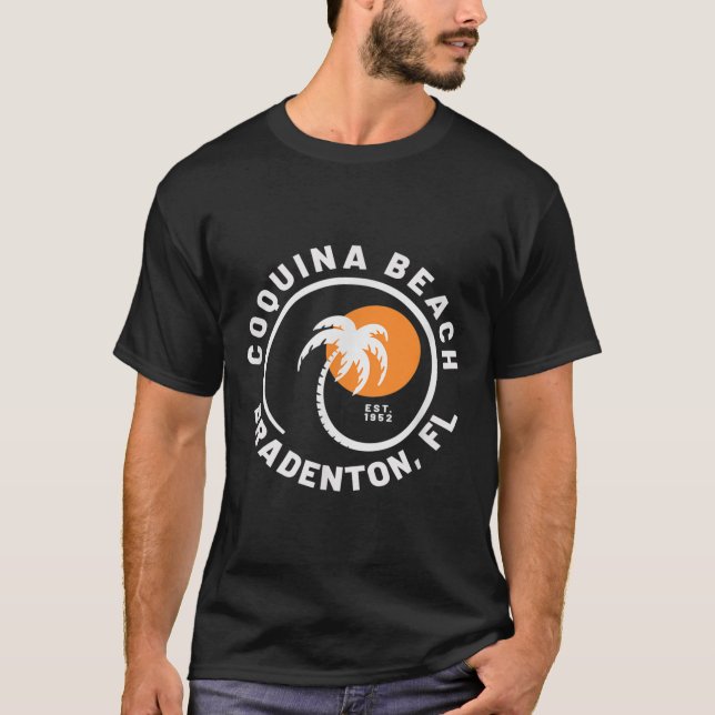 Coquina Beach Bradenton Fl T Shirt (Framsida)