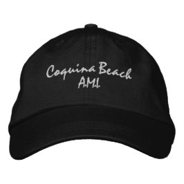 Coquina Beach Florida Embroized Baseball Hat Broderad Keps