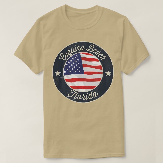 Coquina Beach - Patriotic Florida Souvenir T-Shirt (Design framsida)