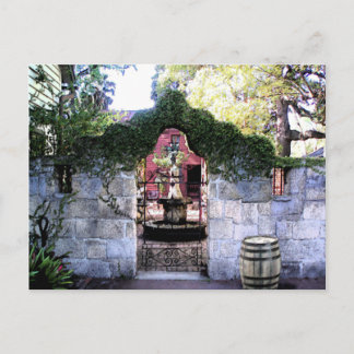 Coquina Wall-kumtyard i gamla Augustine Villa Vykort