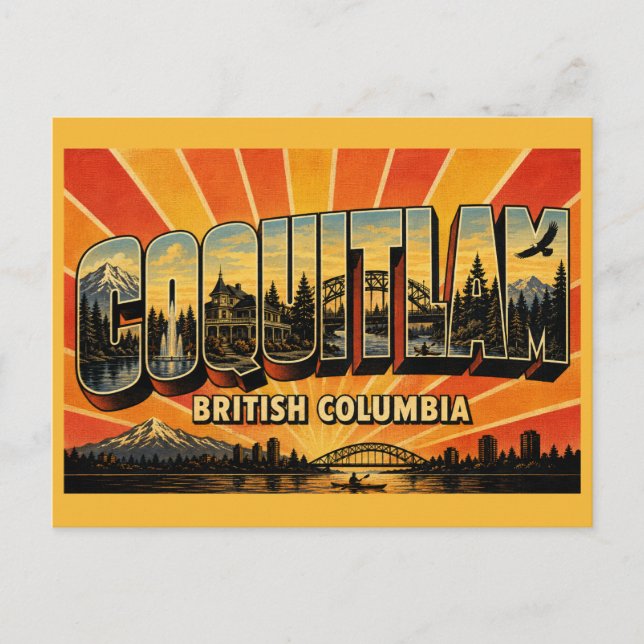 Coquitlam BC Utomhusstad Vykort (Framsida)