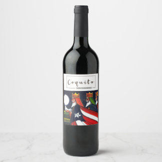 Coquito 3 kung Puerto Rico Reyes Magos Vinflaska Etikett