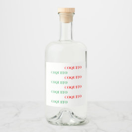 Coquito Grönt och Red Spritflaskor Etikett
