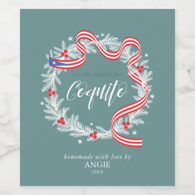 Coquito jul Wandan Vinflaska Etikett (Singel etikett)