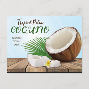 Coquito Kokos Tropical Dryck Recept Vykort