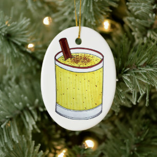 Coquito Puerto Rican Eggnog Drink God jul Julgransprydnad Keramik