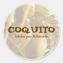 Coquito Puertorriqueño Runt Klistermärke