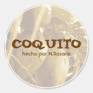 Coquito Puertorriqueño Runt Klistermärke