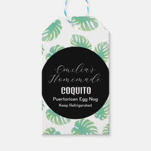 Coquito Recept Dryck Kokos Egg Nog Monstera Presentetikett