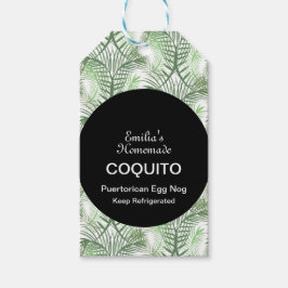 Coquito Recept Dryck Kokos Egg Nog Palm Presentetikett