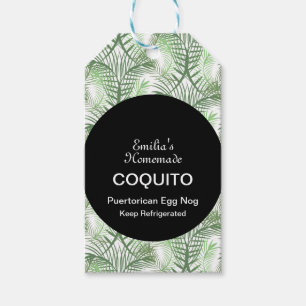 Coquito Recept Dryck Kokos Egg Nog Palm Presentetikett