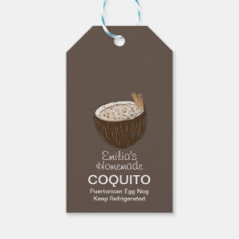 Coquito Recept Dryck Kokos Egg Nog  Presentkort Presentetikett