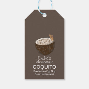 Coquito Recept Dryck Kokos Egg Nog Presentkort Presentetikett