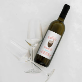 Coquito Recept Dryck Kokos Handritad Skal  Vinflaska Etikett