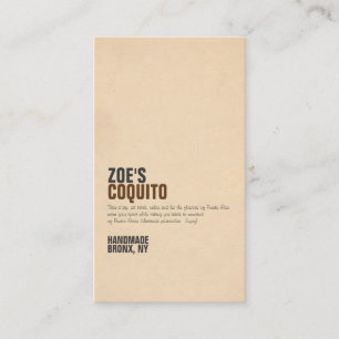 Coquito Rustik Modern Visitkort