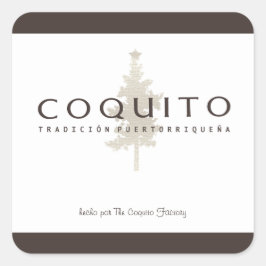 Coquito Tradicion Puertorriquena Fyrkantigt Klistermärke