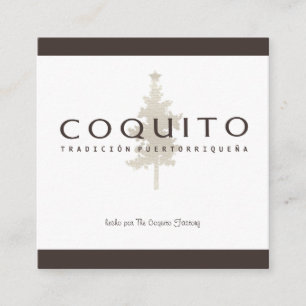 Coquito Tradicion Puertorriquena Fyrkantigt Visitkort