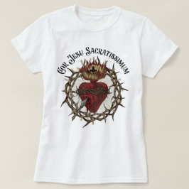 Cor Jesu Sacratissimum Helig Heart of Jesus T Shirt