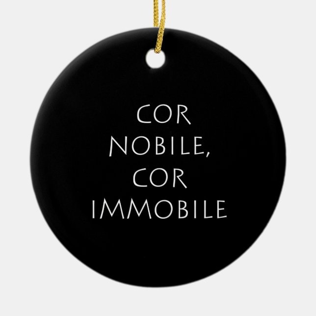 Cor nobile cor immobile julgransprydnad keramik (Framsidan)