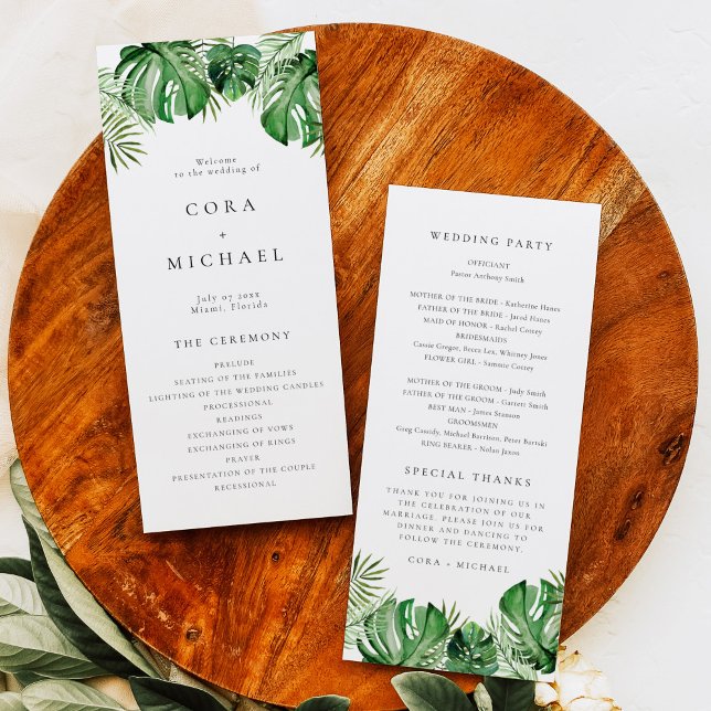 CORA Tropical Beach Destination Wedding Program (Skapare uppladdad)