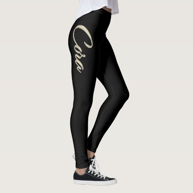 Cora white gold Handwriting Hose Leggings (Höger)