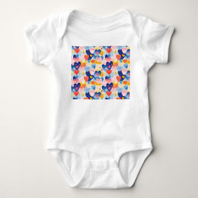 Corações Coloridos T Shirt (Framsida)