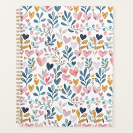 Corações em aquarela