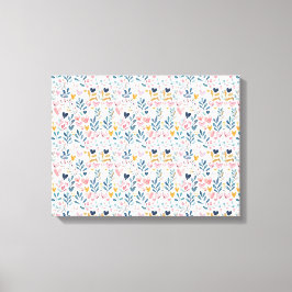 Corações em aquarela canvastryck