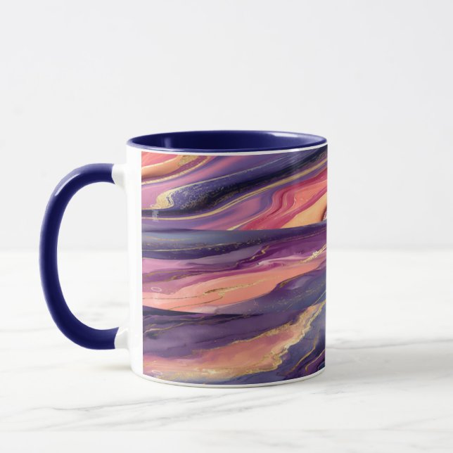 coral and violet pattern mugg (Vänster)