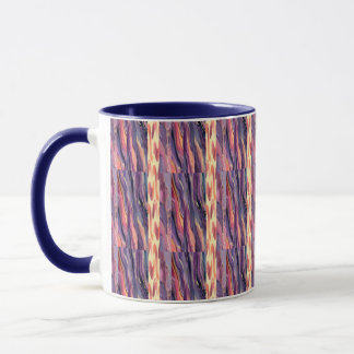 coral and violet pattern mugg