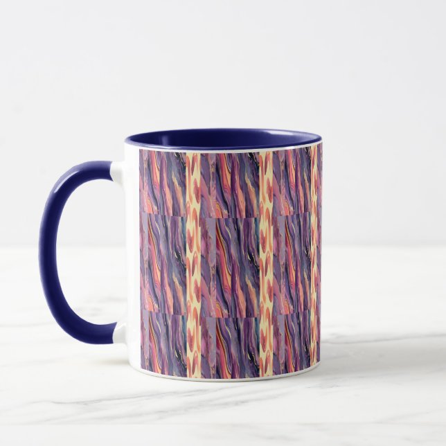 coral and violet pattern mugg (Vänster)