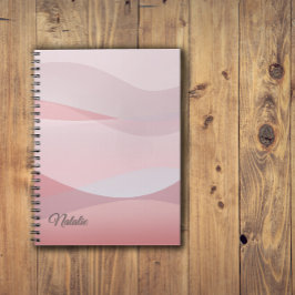 Coral beige rosa namn Spiral fotopatbok - bärbar d Anteckningsbok