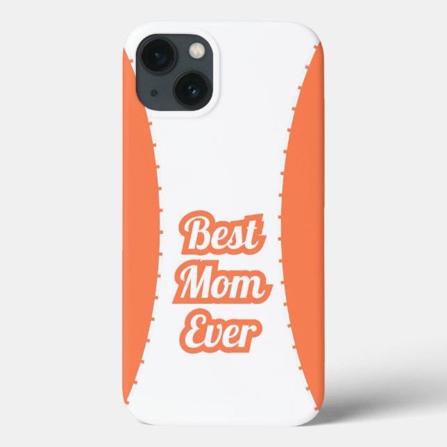 Coral Best Mom Ever Gift iPhone Case (Baksida)