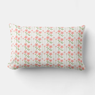 Coral Blommigt American MoJo Lumbar Pillow Lumbarkudde